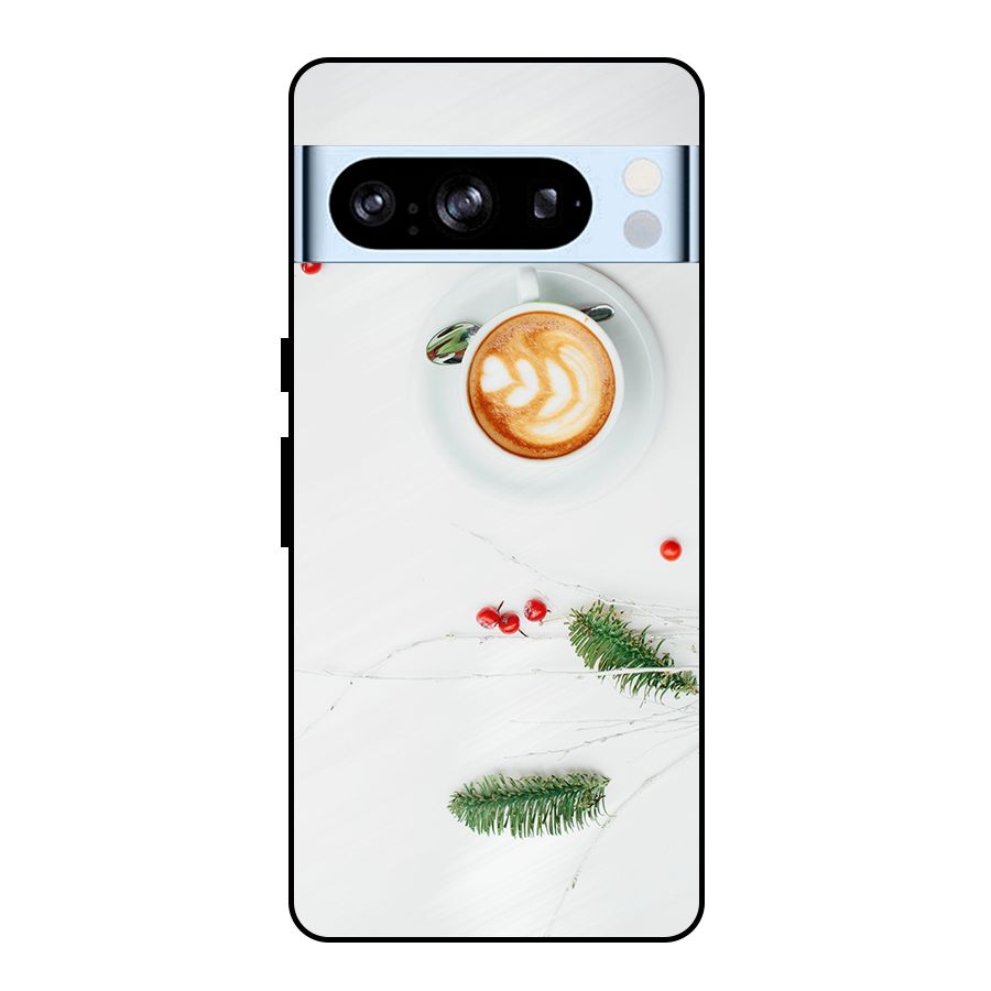 Coffee and Leafs Metal Back Case for Google Pixel 8 Pro