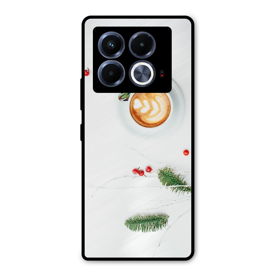 Coffee and Leafs Metal Back Case for Infinix Note 40 5G