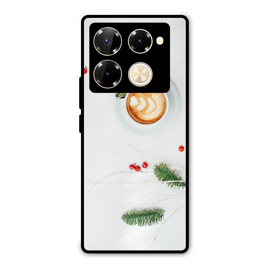 Coffee and Leafs Metal Back Case for Infinix Note 40 Pro Plus