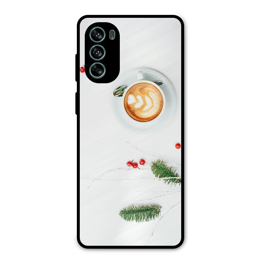 Coffee and Leafs Metal Back Case for Moto G62