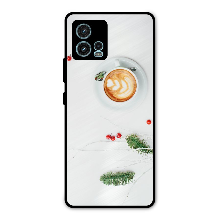 Coffee and Leafs Metal Back Case for Moto G72
