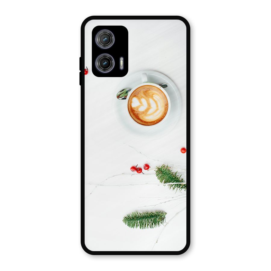 Coffee and Leafs Metal Back Case for Moto G73