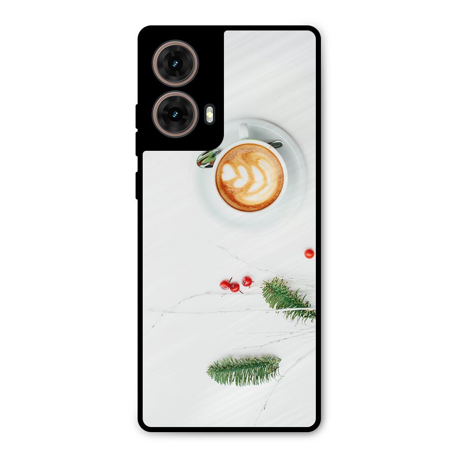 Coffee and Leafs Metal Back Case for Moto G85