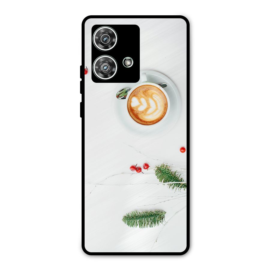 Coffee and Leafs Metal Back Case for Motorola Edge 40 Neo