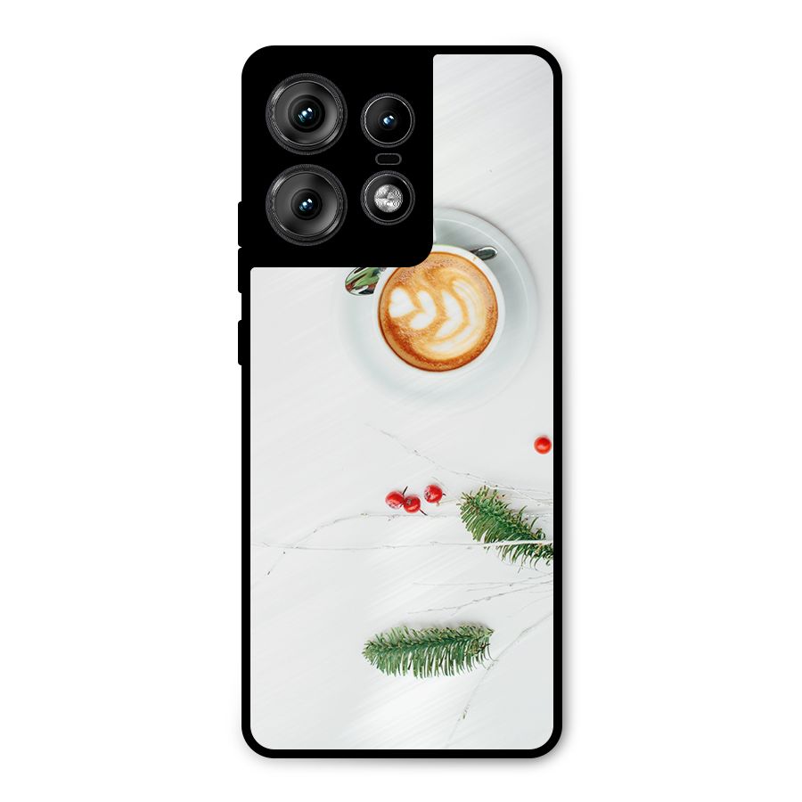 Coffee and Leafs Metal Back Case for Motorola Edge 50 Pro