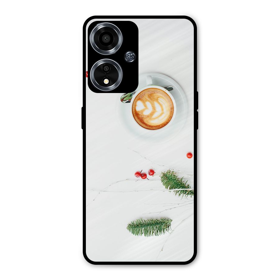 Coffee and Leafs Metal Back Case for Oppo A59