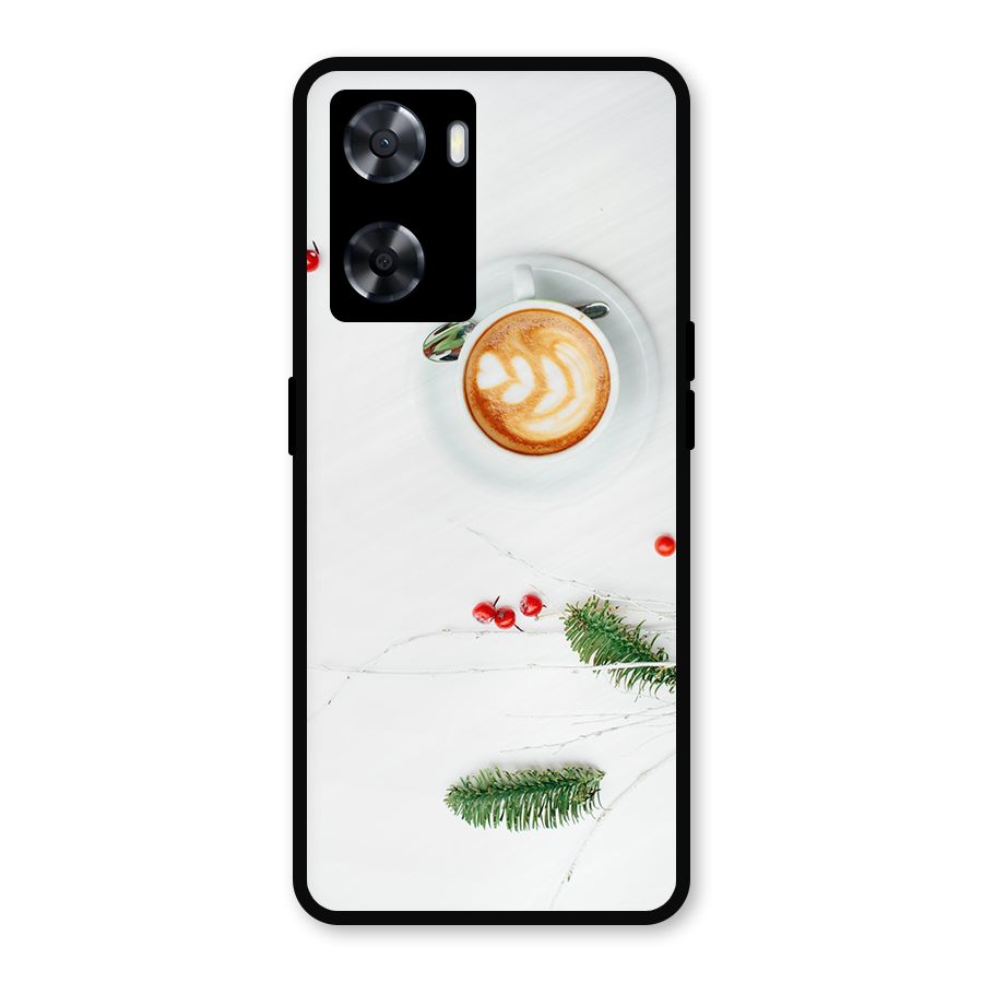 Coffee and Leafs Metal Back Case for Oppo A77