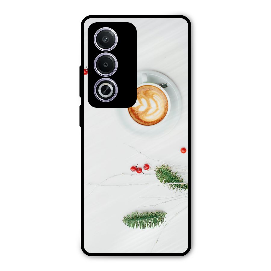 Coffee and Leafs Metal Back Case for Oppo K12x