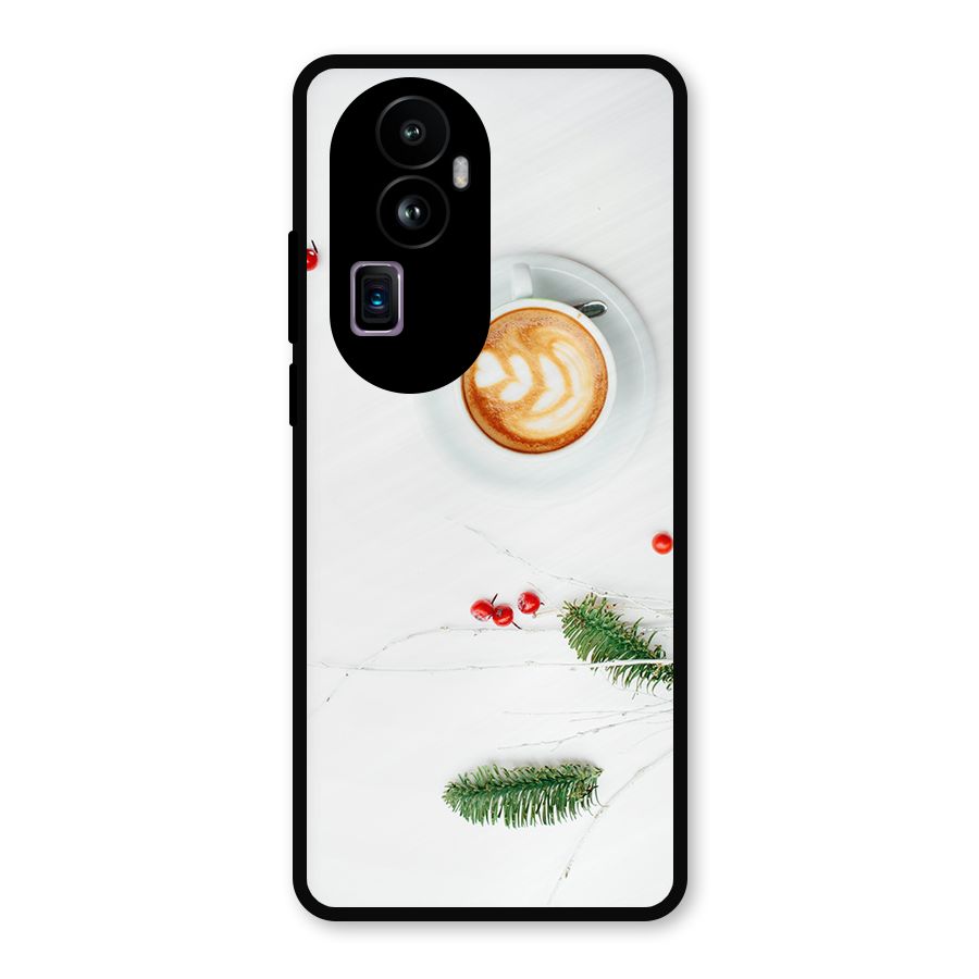 Coffee and Leafs Metal Back Case for Oppo Reno10 Pro Plus