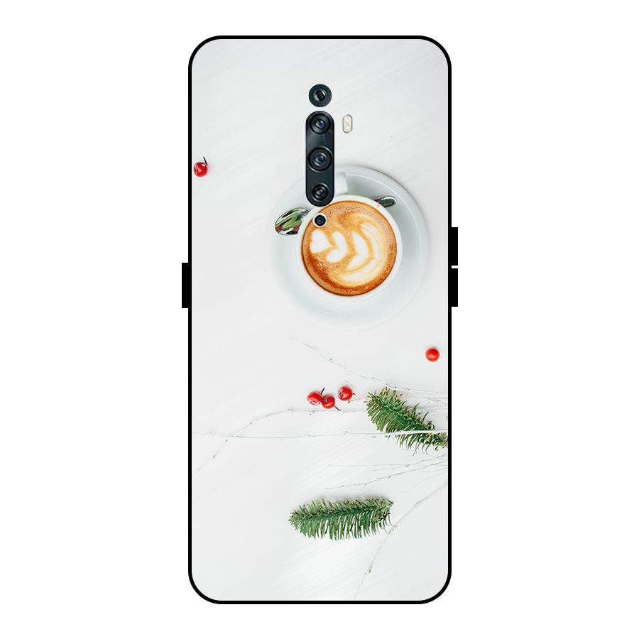 Coffee and Leafs Metal Back Case for Oppo Reno2 F