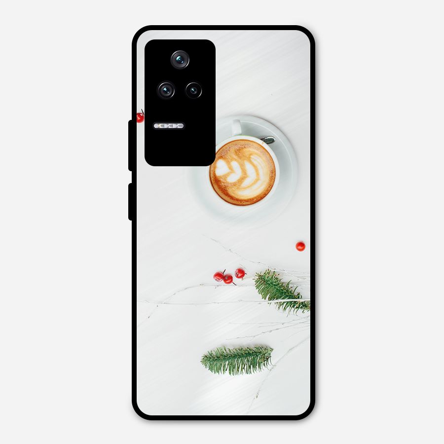 Coffee and Leafs Metal Back Case for Poco F4 5G