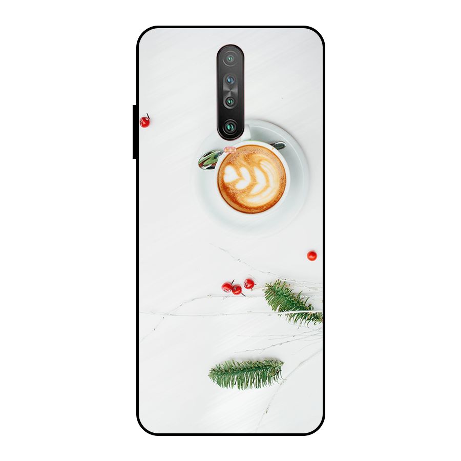 Coffee and Leafs Metal Back Case for Poco X2
