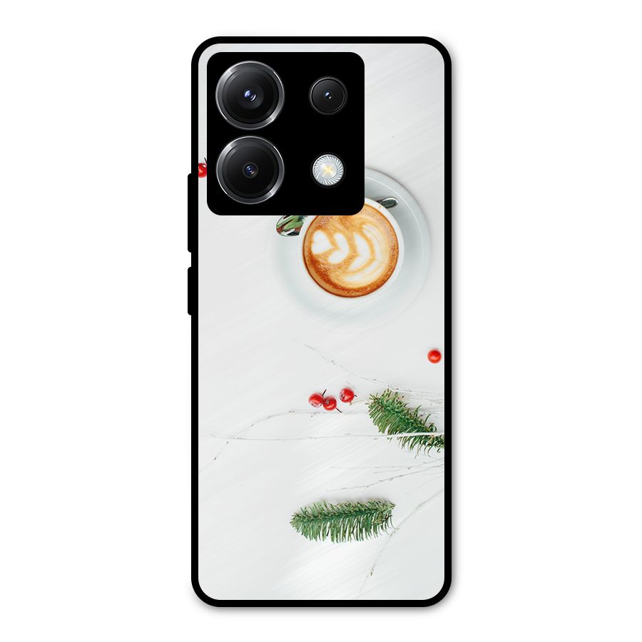 Coffee and Leafs Metal Back Case for Poco X6