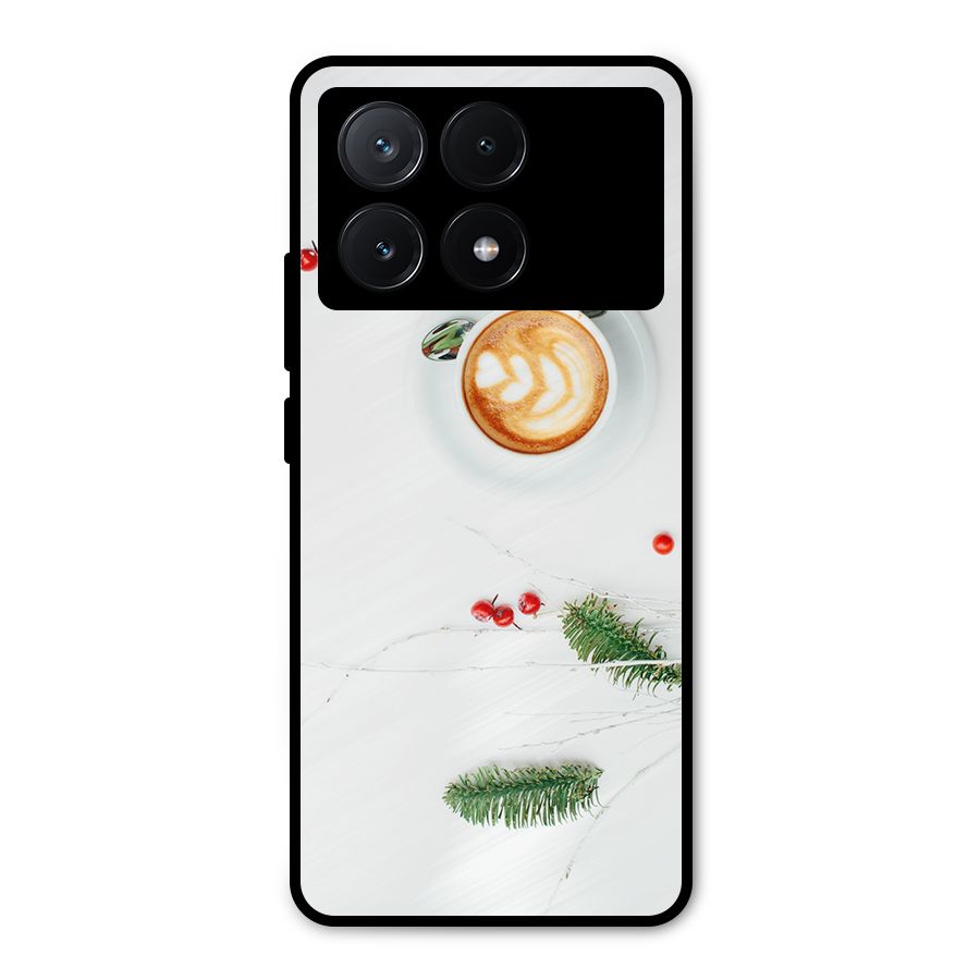 Coffee and Leafs Metal Back Case for Poco X6 Pro