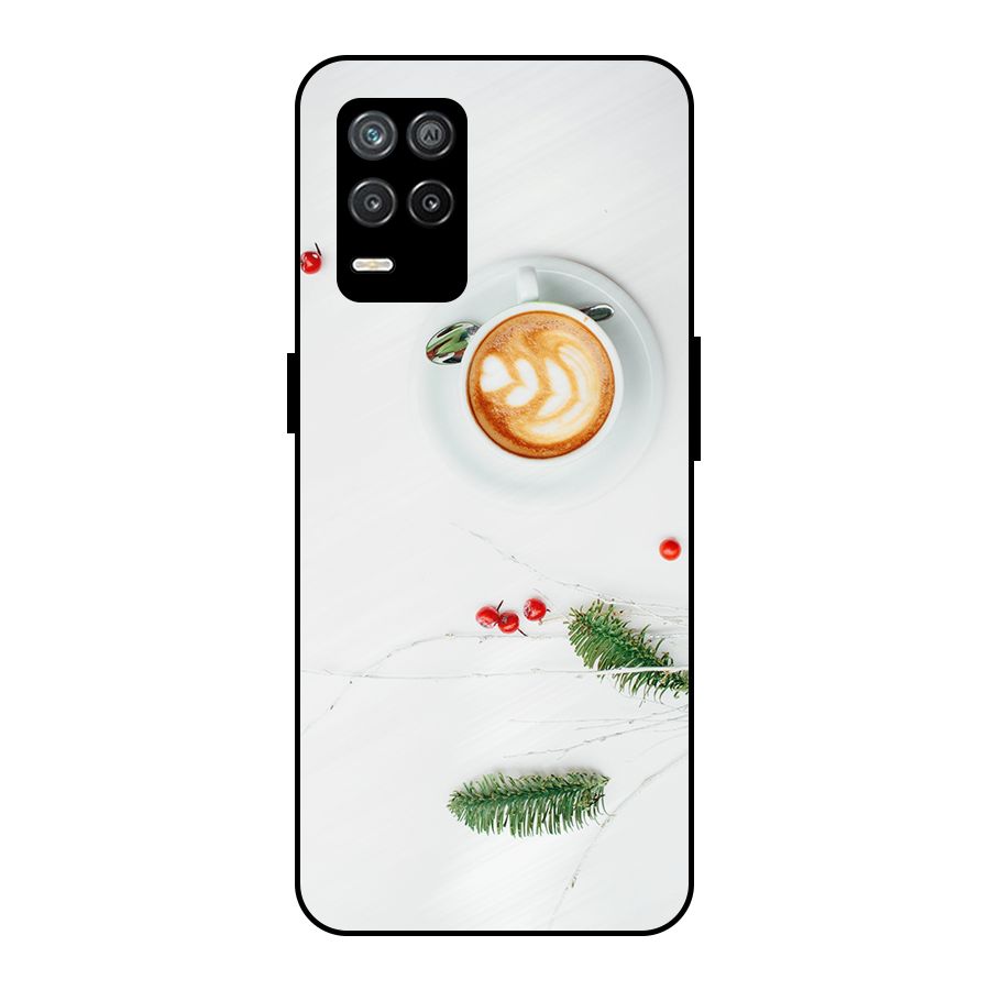 Coffee and Leafs Metal Back Case for Realme 8s 5G