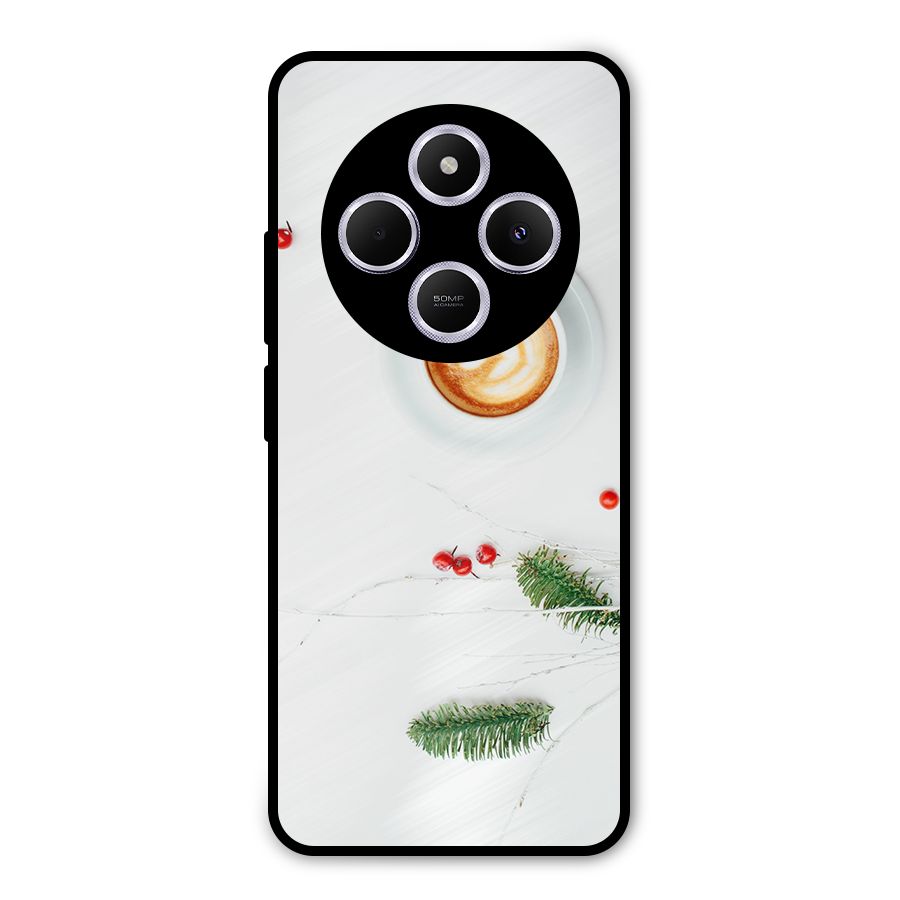 Coffee and Leafs Metal Back Case for Redmi 14C