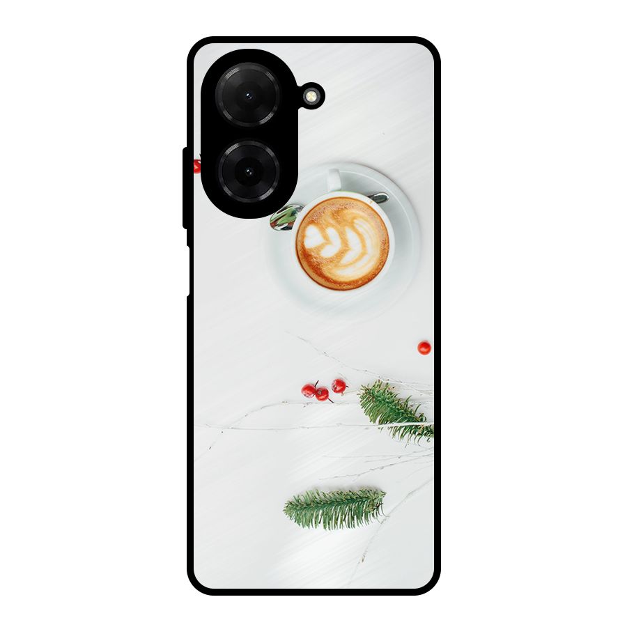 Coffee and Leafs Metal Back Case for Redmi A5 4G