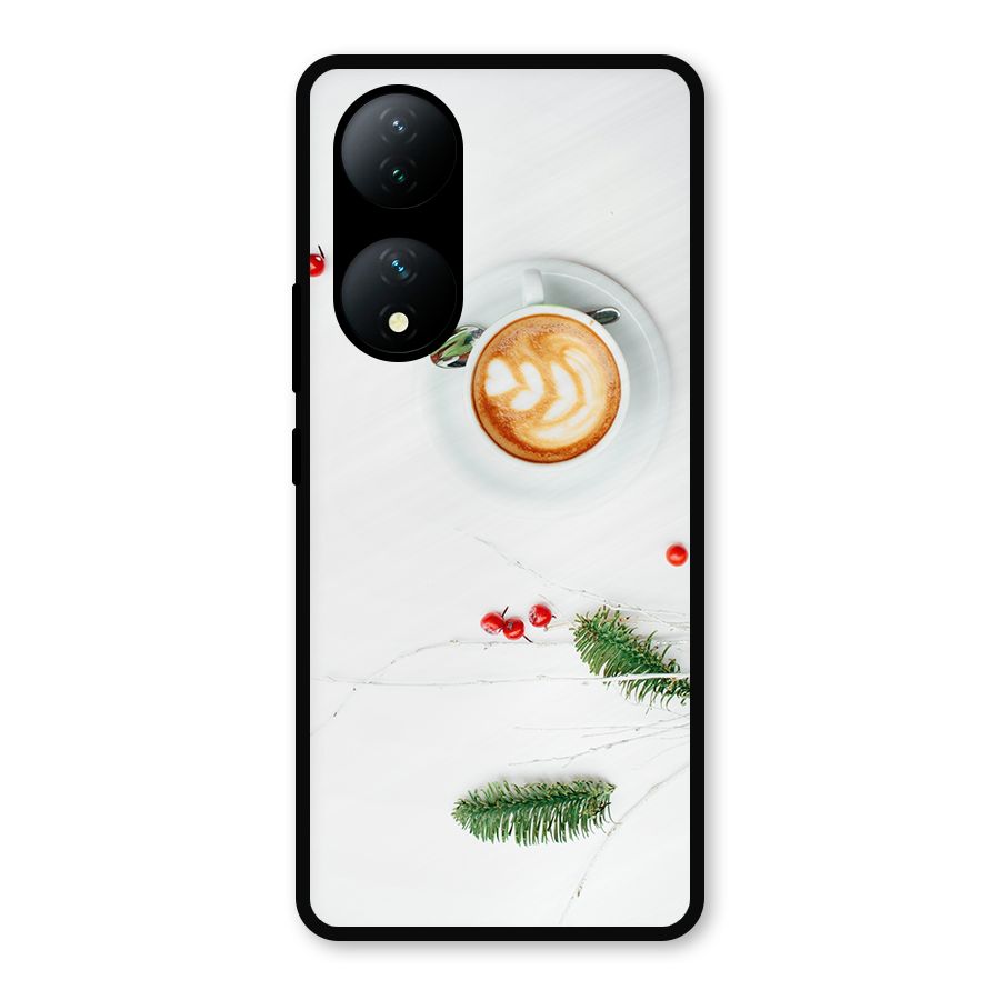 Coffee and Leafs Metal Back Case for Vivo T2