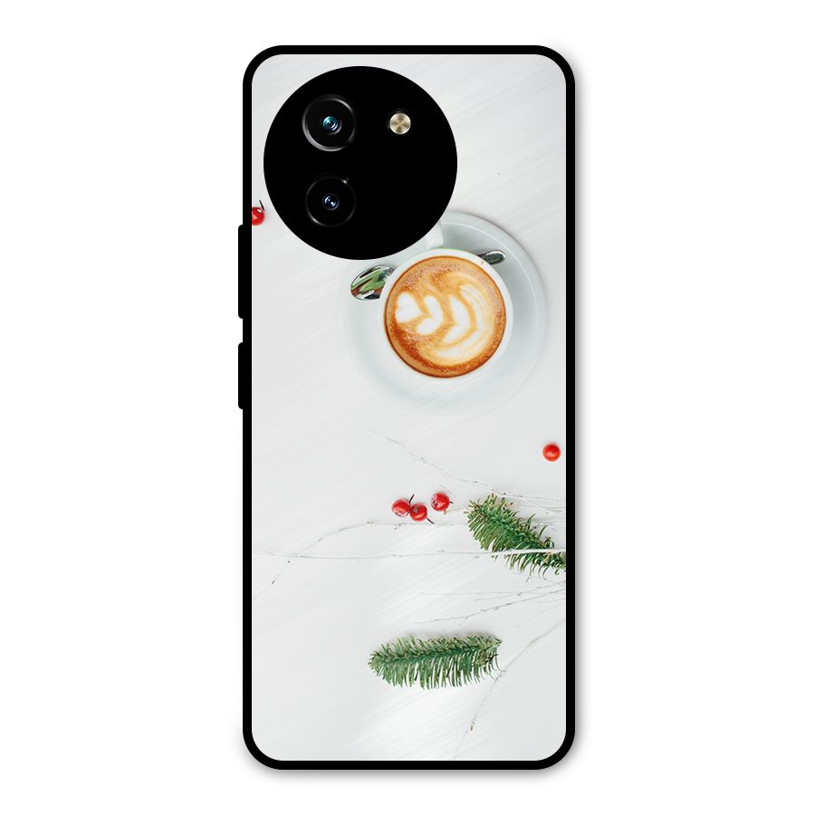 Coffee and Leafs Metal Back Case for Vivo T3x