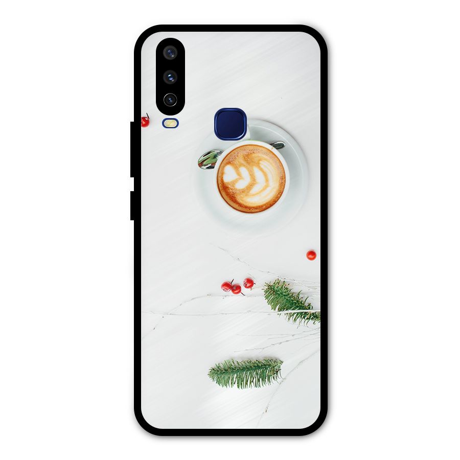 Coffee and Leafs Metal Back Case for Vivo V17