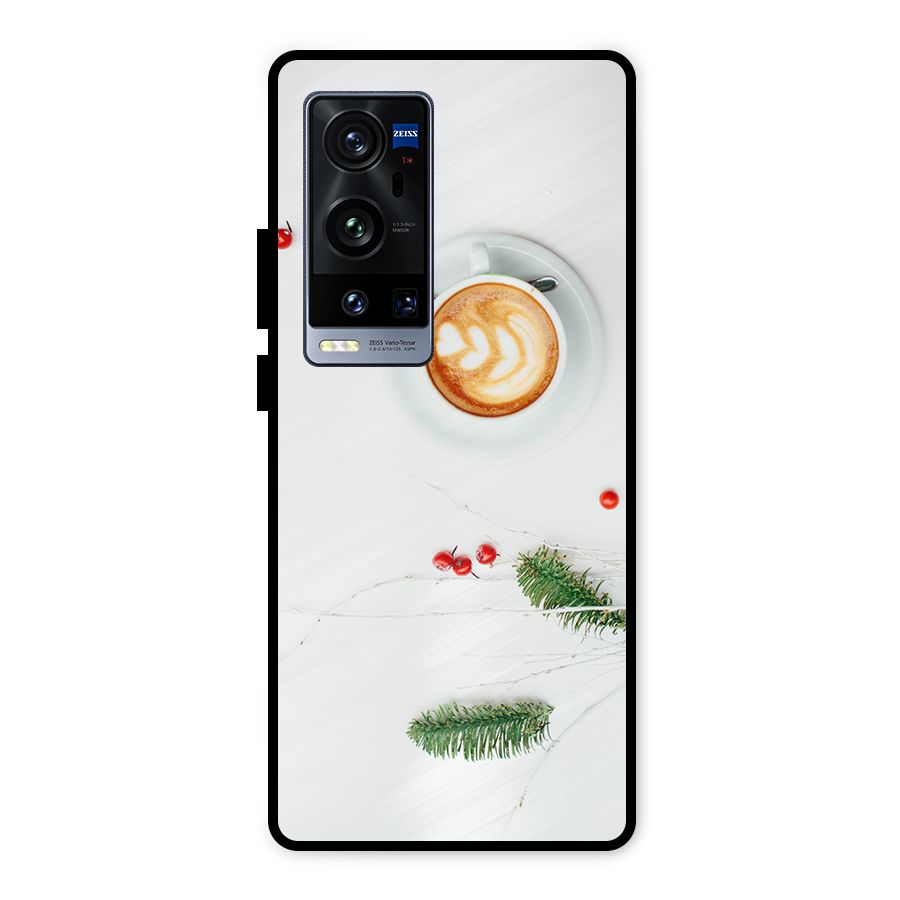 Coffee and Leafs Metal Back Case for Vivo X60 Pro Plus