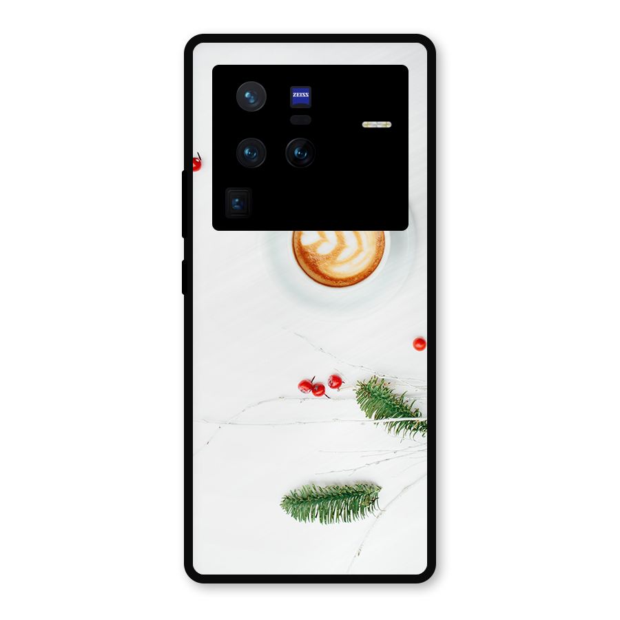Coffee and Leafs Metal Back Case for Vivo X80 Pro