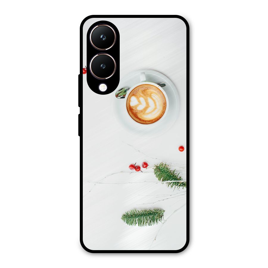 Coffee and Leafs Metal Back Case for Vivo Y28