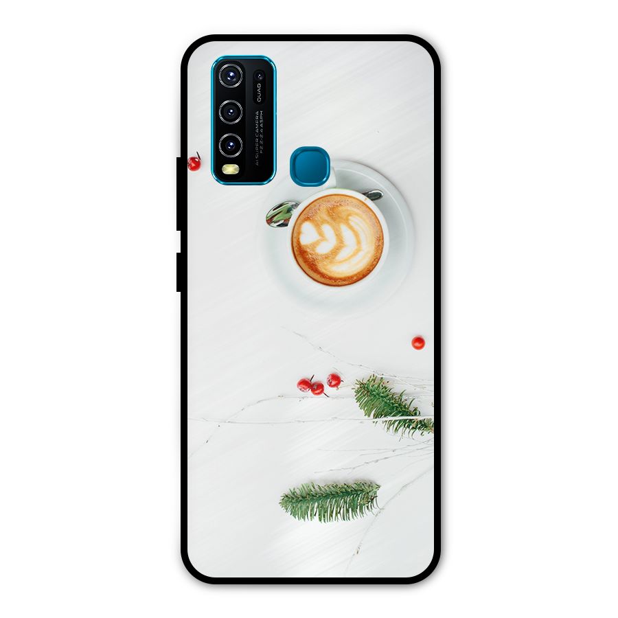 Coffee and Leafs Metal Back Case for Vivo Y30