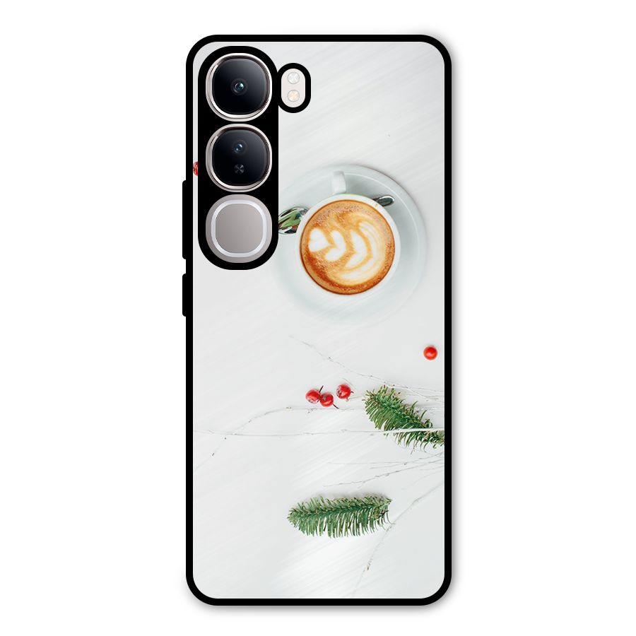 Coffee and Leafs Metal Back Case for Vivo Y300