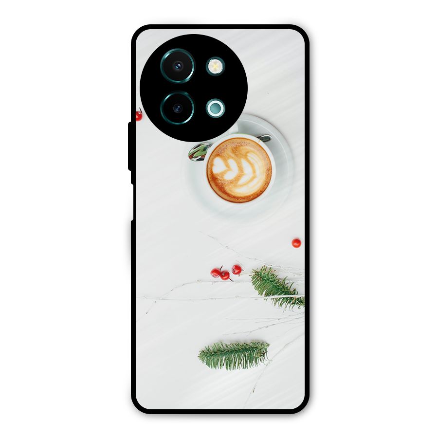 Coffee and Leafs Metal Back Case for Vivo Y58