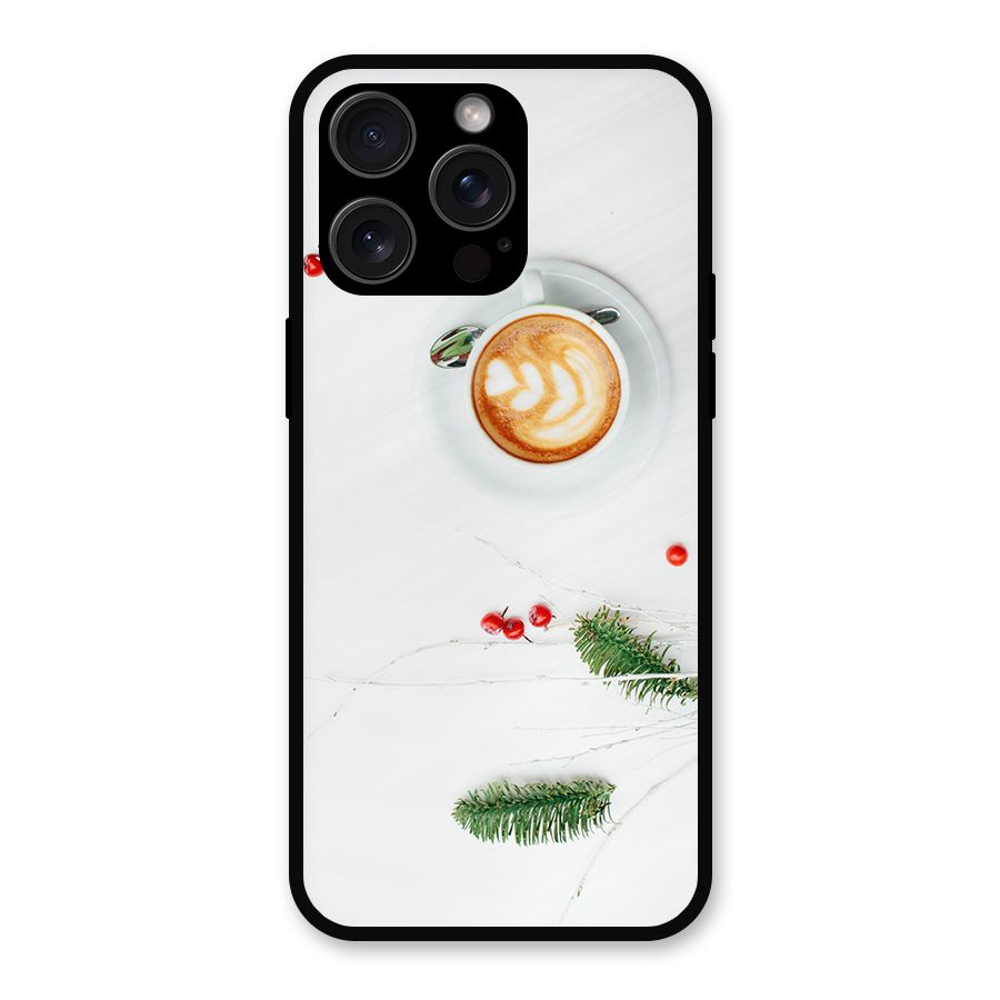 Coffee and Leafs Metal Back Case for iPhone 15 Pro Max