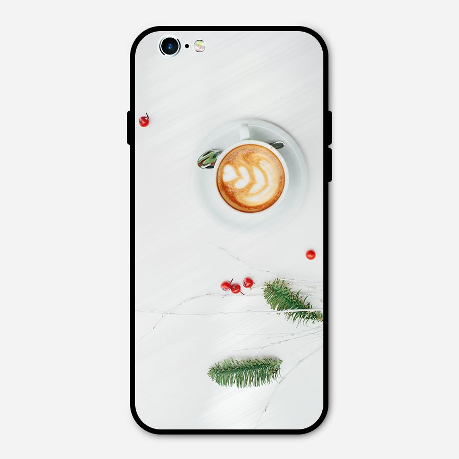Coffee and Leafs Metal Back Case for iPhone 6 6s