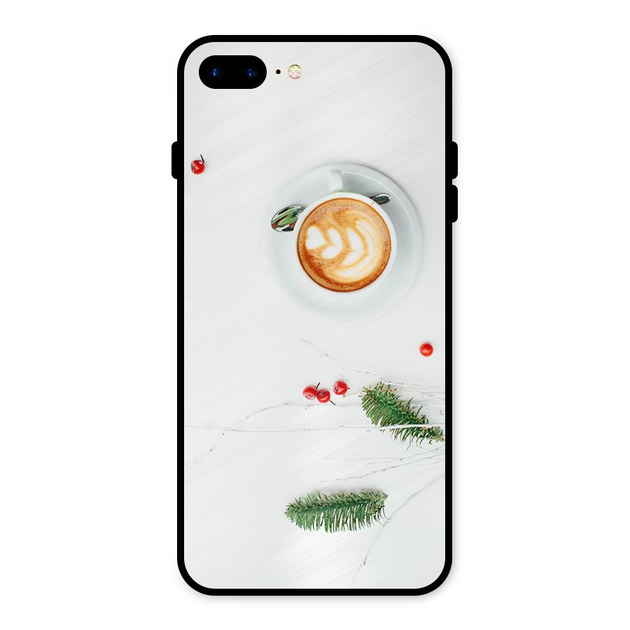 Coffee and Leafs Metal Back Case for iPhone 8 Plus