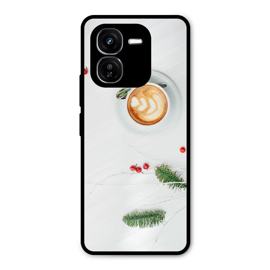 Coffee and Leafs Metal Back Case for iQOO Z9x