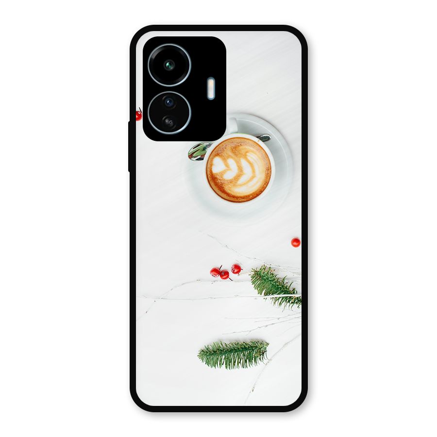 Coffee and Leafs Metal Back Case for vivo iQOO Z6 Lite 5G