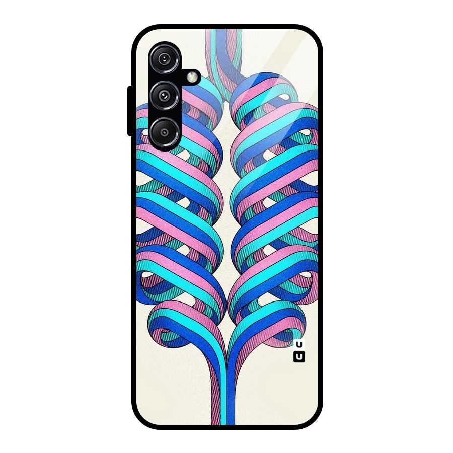 Coil Abstract Pattern Glass Back Case for Galaxy M34 5G
