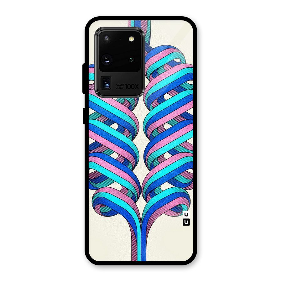 Coil Abstract Pattern Glass Back Case for Galaxy S20 Ultra