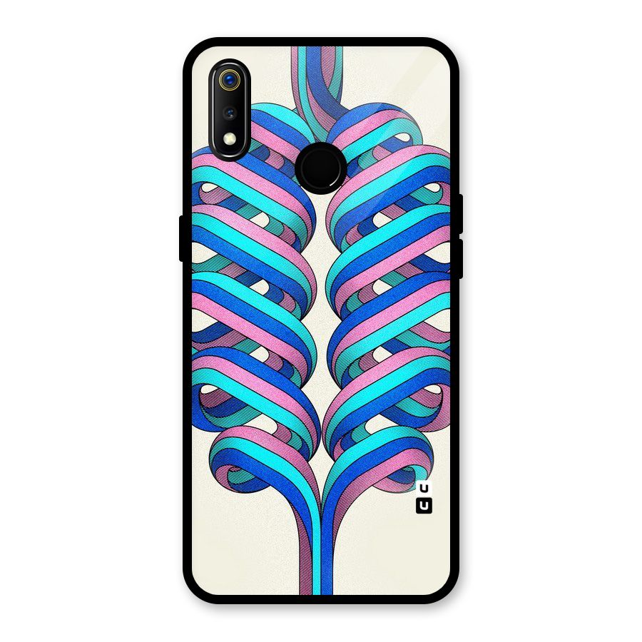 Coil Abstract Pattern Glass Back Case for Realme 3i