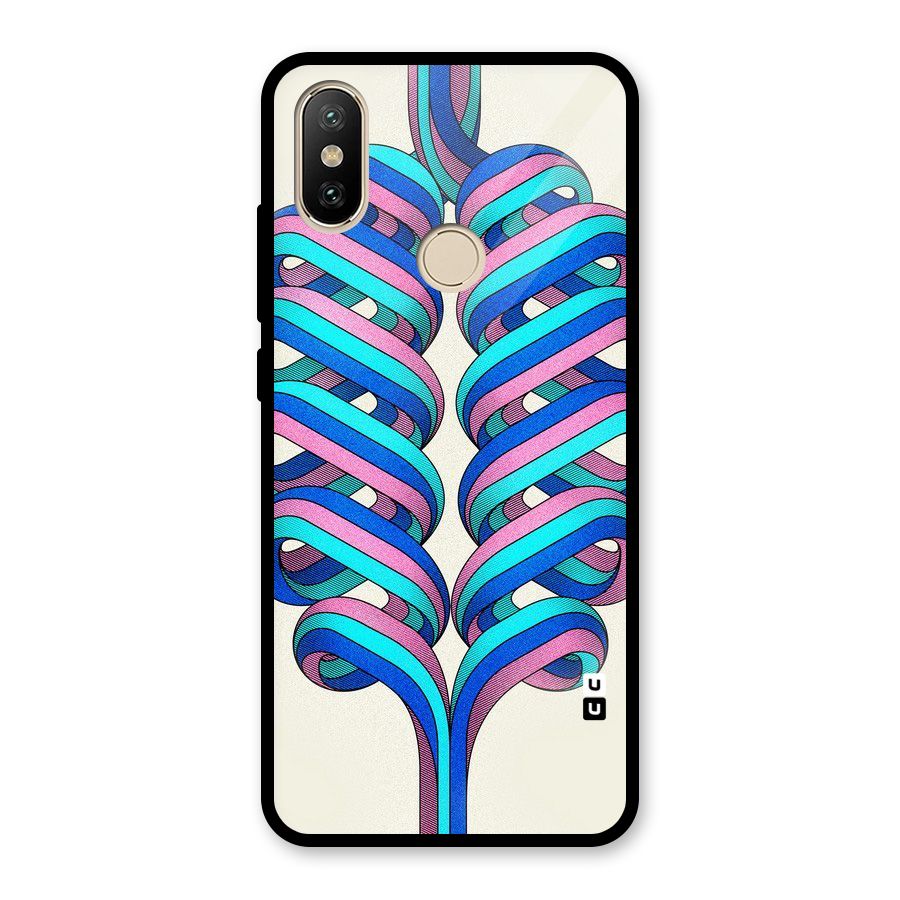 Coil Abstract Pattern Glass Back Case for Redmi A2