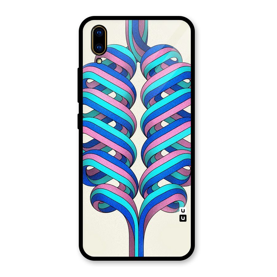 Coil Abstract Pattern Glass Back Case for Vivo V11 Pro
