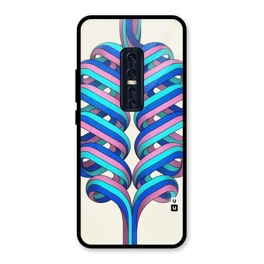 Coil Abstract Pattern Glass Back Case for Vivo V17 Pro