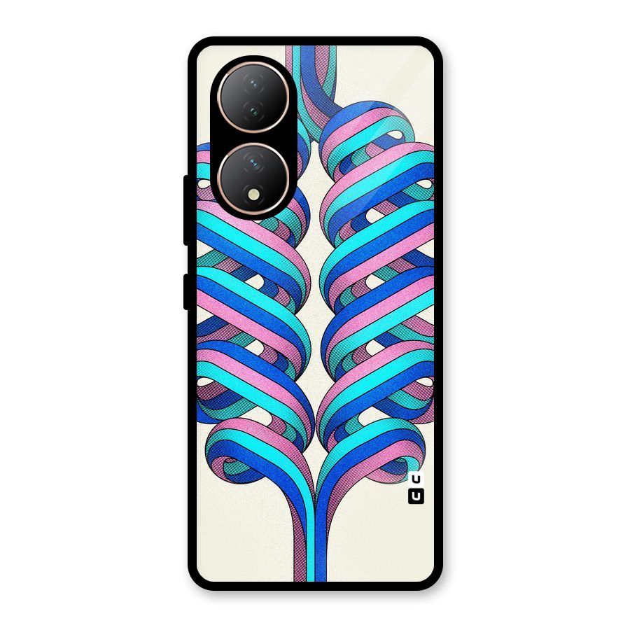 Coil Abstract Pattern Glass Back Case for Vivo Y100A