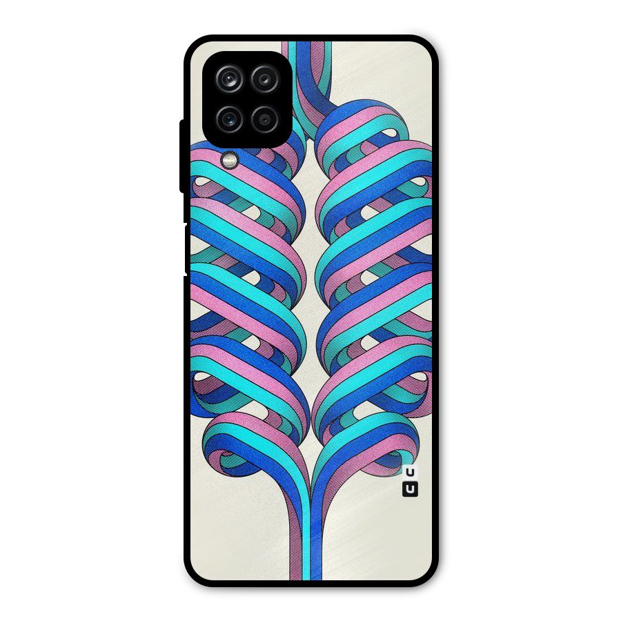 Coil Abstract Pattern Metal Back Case for Galaxy A12