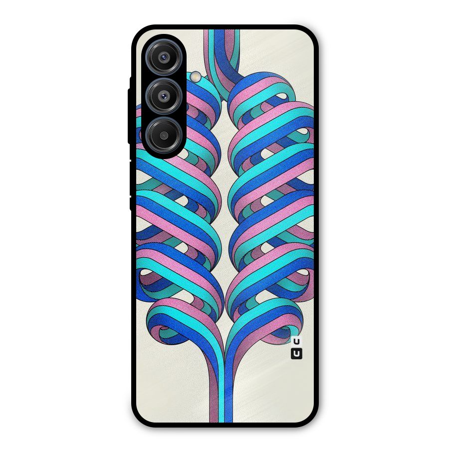 Coil Abstract Pattern Metal Back Case for Galaxy A16 5G