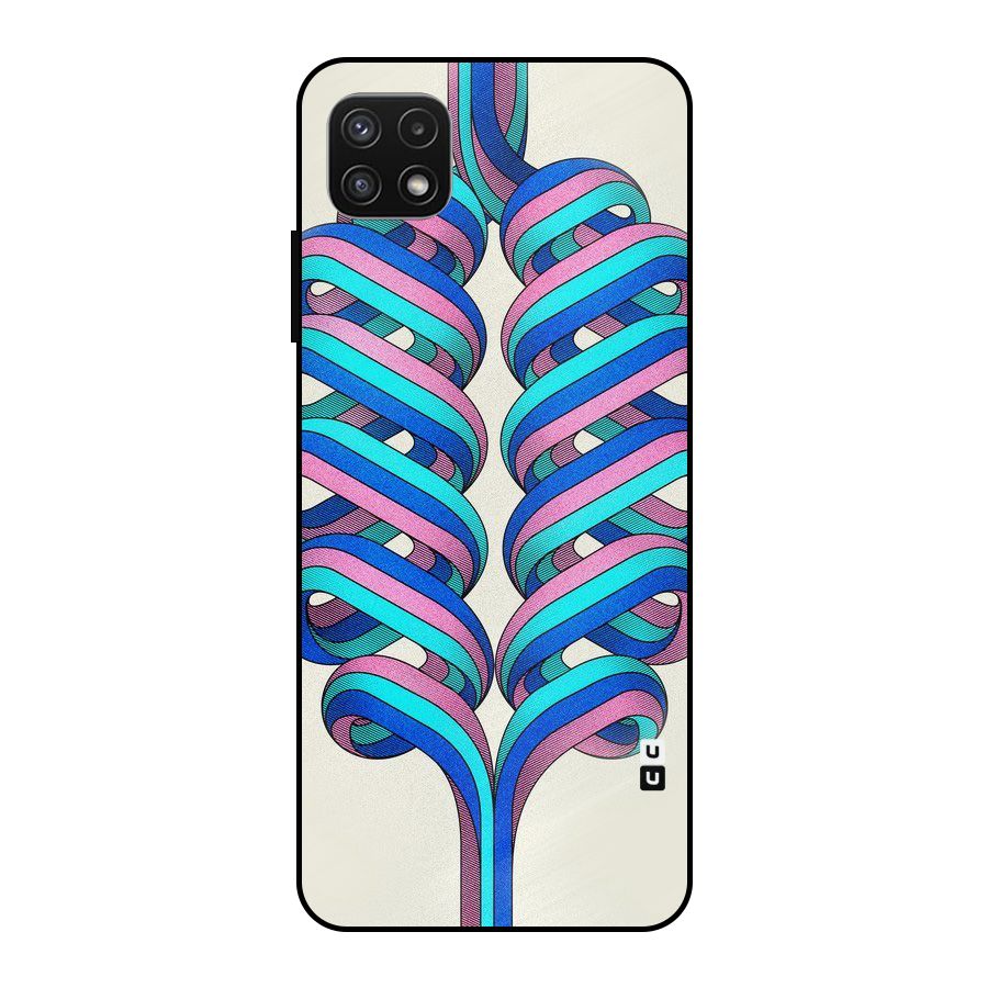 Coil Abstract Pattern Metal Back Case for Galaxy A22 5G