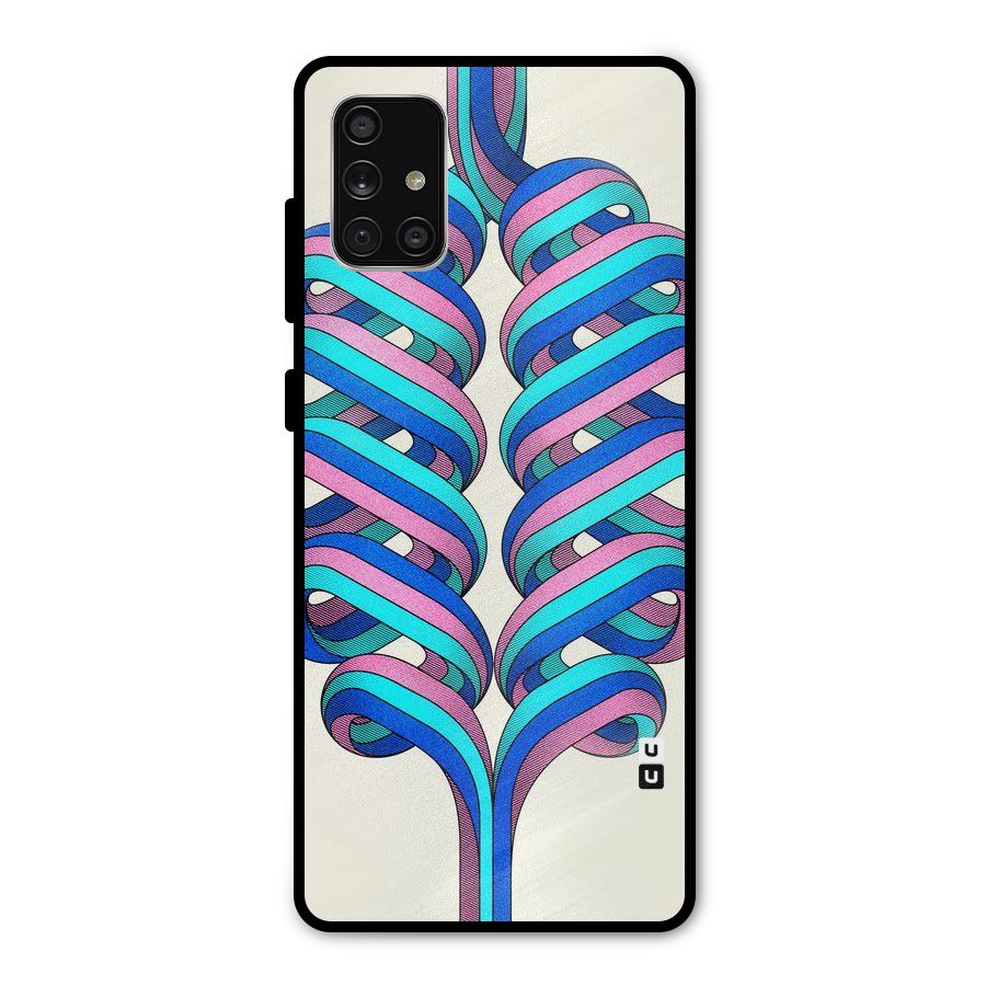 Coil Abstract Pattern Metal Back Case for Galaxy A71