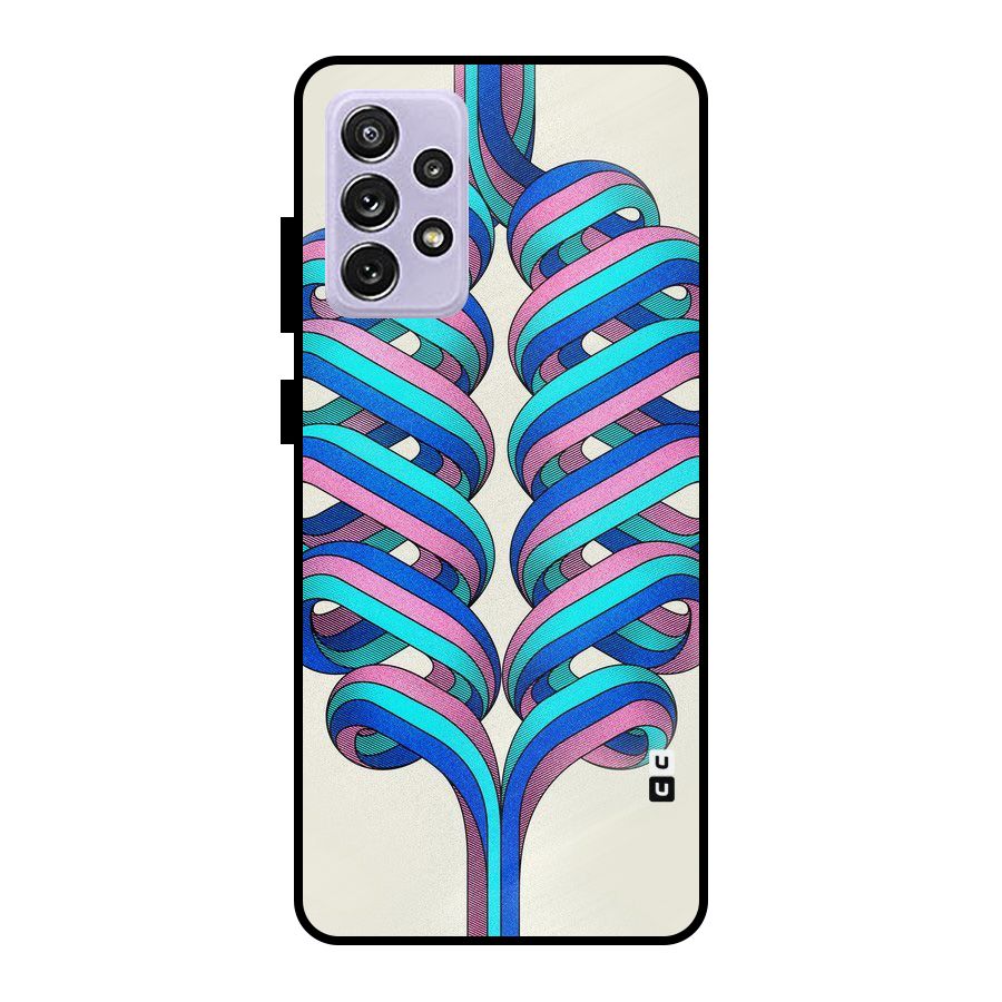 Coil Abstract Pattern Metal Back Case for Galaxy A72