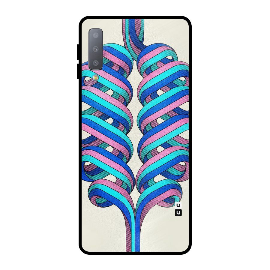 Coil Abstract Pattern Metal Back Case for Galaxy A7 (2018)