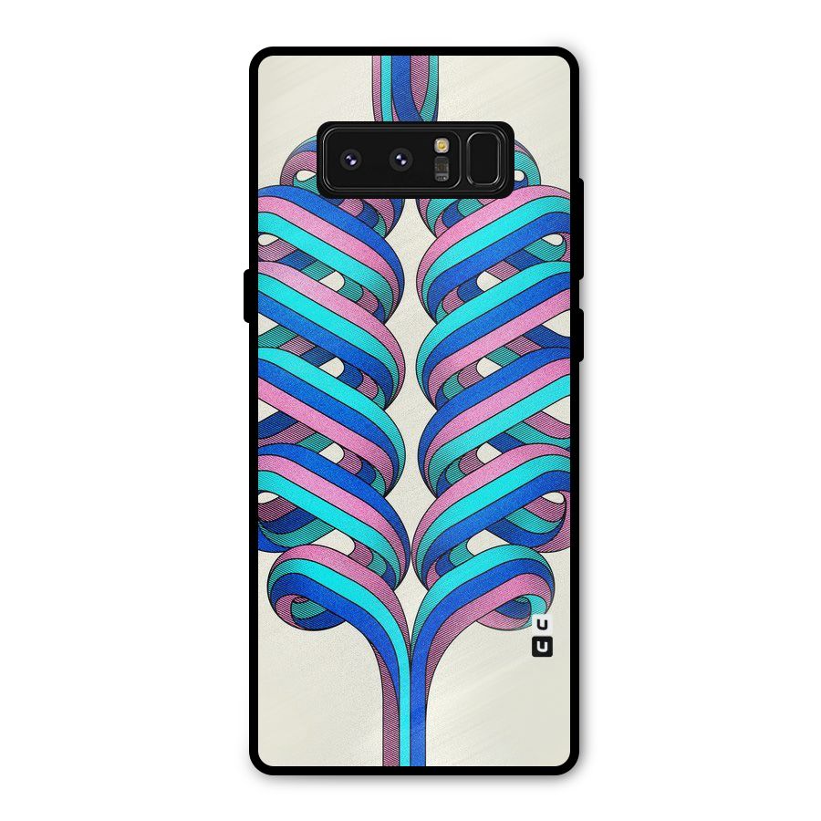 Coil Abstract Pattern Metal Back Case for Galaxy Note 8