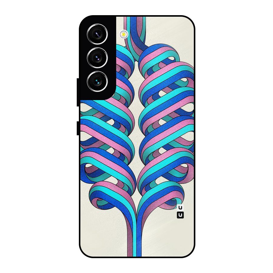 Coil Abstract Pattern Metal Back Case for Galaxy S22 5G